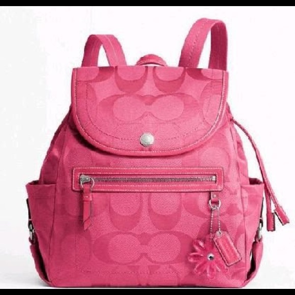 Coach pink nylon backpack - Picture 3 of 3